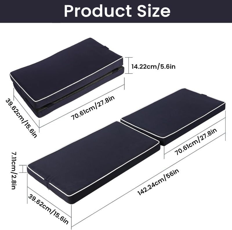 STenkl-D Boat Seat Cushion, Waterproof PU Leather Boat Bench/Seat Cushions, High Density Thick Sponge Bench Cushion, Removable Boat Seat Mat Soft(Length 56" x Width 15.6" x Height 2.8") - Image 2